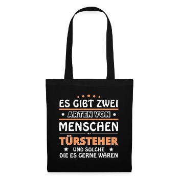 Cadeau videur - deux types de... design - Sac en tissu - noir - Devant