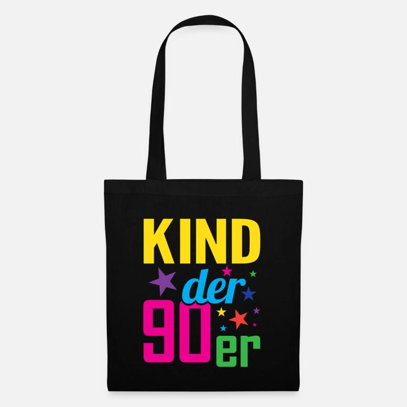 Kind der 90er Jahre 90s - Stoffbeutel - Schwarz