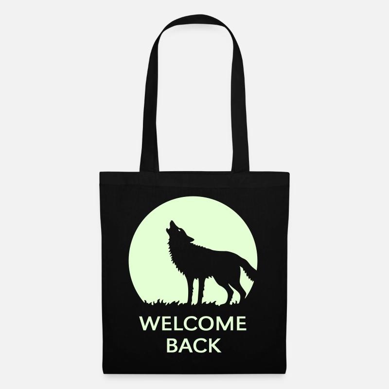 Welcome Back (Wolf / 1C) - Stoffbeutel - Schwarz