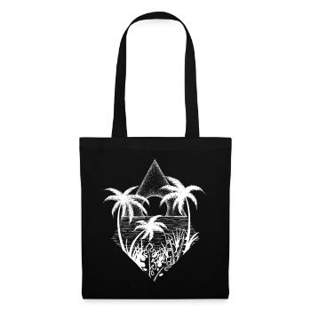 Palm trees and sun - Tote Bag - black - Front