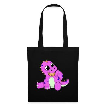 Dino Dinosaurier Fantasy Kinder Baby Kleinkind - Stoffbeutel - Schwarz - Vorne