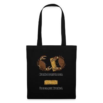 Kranked gant un nem... - Fond sombre / noir - Sac en tissu - noir - Devant
