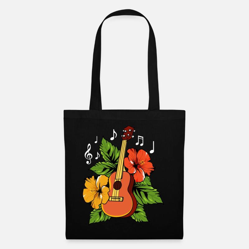 Ukulele Hawaii - Stoffbeutel - Schwarz