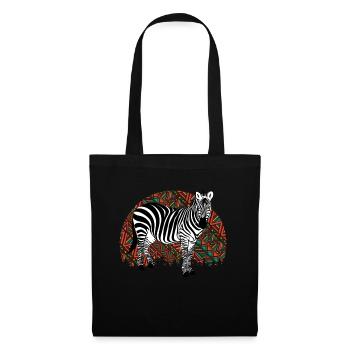 Zebra Africa Horse Hipster Gift Animal Stripe - Sac en tissu - noir - Devant