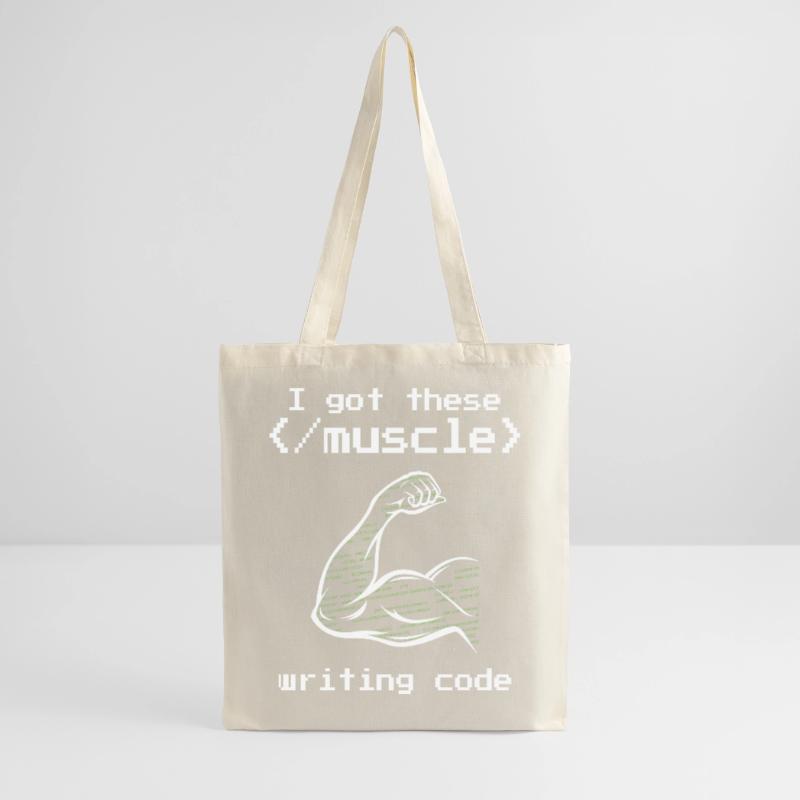 I got these muscle writing code programmer coder Stoffbeutel