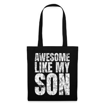 Génial comme mon fils père pères - Sac en tissu - noir - Devant