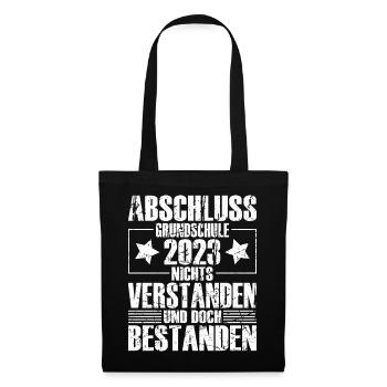 Abschluss 2023 Grundschule - Stoffbeutel - Schwarz - Vorne