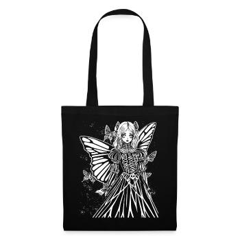 Fairycore Aesthetics Grunge Skeleton Fairy Goth G - Tote Bag - black - Front