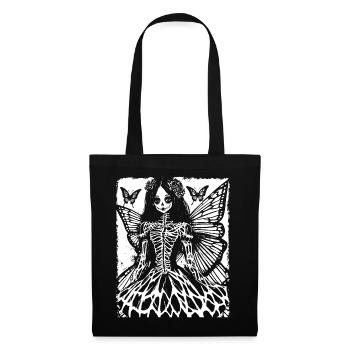 Fairycore Ästhetik Skelett Fee Goth Gothic G - Stoffbeutel - Schwarz - Vorne