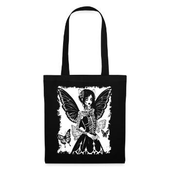 Fairycore Aesthetics Grunge Skeleton Fairy Goth G - Tote Bag - black - Front