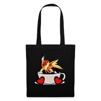 Pause-café Poisson Caféine Rafraîchissement Fantaisie - Sac en tissu - noir - Devant