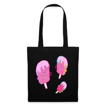 Crème glacée d’été Crème glacée Crème glacée enfant - Sac en tissu - noir - Devant