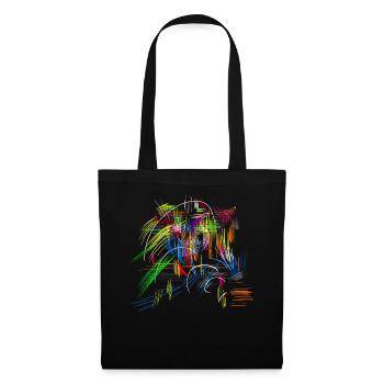 abstrait - Sac en tissu - noir - Devant