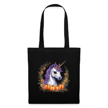 Poney d’Halloween - Sac en tissu - noir - Devant