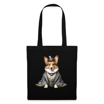 Aristokrat Corgi - Stoffbeutel - Schwarz - Vorne
