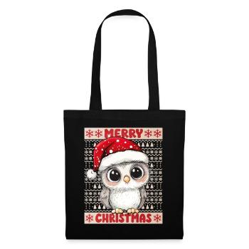Owl Ugly Christmas Christmas Xmas Cute Cute - Tote Bag - black - Front