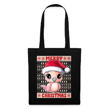 Flamingo Ugly Noël Noël Doux - Sac en tissu - noir - Devant