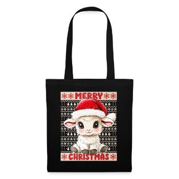 Mouton Agneau Moche Noël Noël Doux - Sac en tissu - noir - Devant