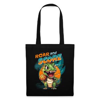 Basketball Dinosaur T-Rex Basketball Player - Tote Bag - black - Front