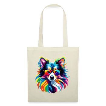 Dog Collie Rainbow Colorful Cool Cute - Tote Bag - nature - Front