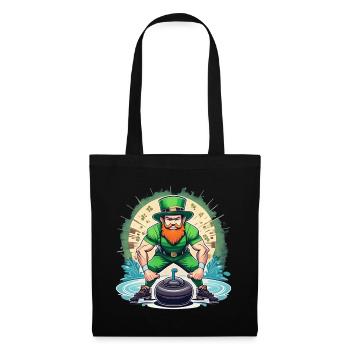 Curling Trèfle de la Saint-Patrick - Sac en tissu - noir - Devant