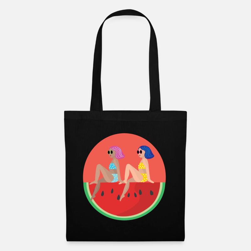 Pastèque Filles - Sac en tissu - noir