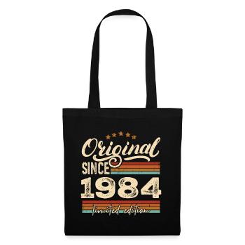 Original 1984 Jahrgang - 1984 Geburtstagsgeschenk - Stoffbeutel - Schwarz - Vorne