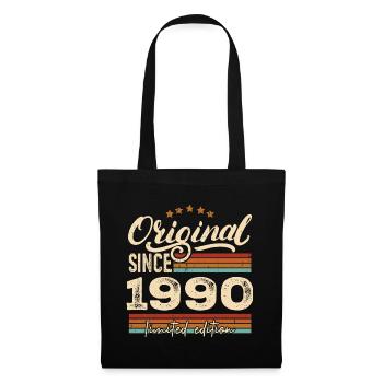 Original 1990 Jahrgang - 1990 Geburtstagsgeschenk - Stoffbeutel - Schwarz - Vorne