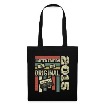 Millésime 2015 - Citation d’anniversaire rétro 2015 - Sac en tissu - noir - Devant