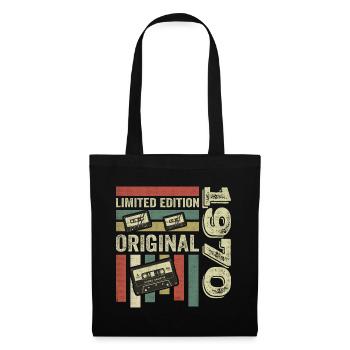 Vintage des années 1970 - rétro anniversaire disant des années 1970 - Sac en tissu - noir - Devant