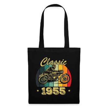 Klassisches Vintage-Geburtstagsgeschenk aus dem Jahr 1955 - Stoffbeutel - Schwarz - Vorne