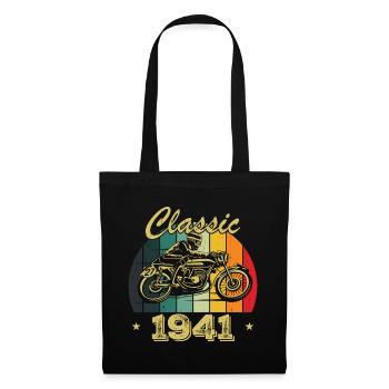 Klassisches Vintage-Geburtstagsgeschenk aus dem Jahr 1941 - Stoffbeutel - Schwarz - Vorne