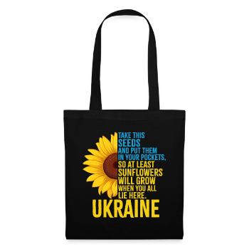 Tournesol d’Ukraine - Sac en tissu - noir - Devant