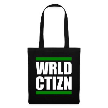 Wrld ctizn - world citizen - Sac en tissu - noir - Devant