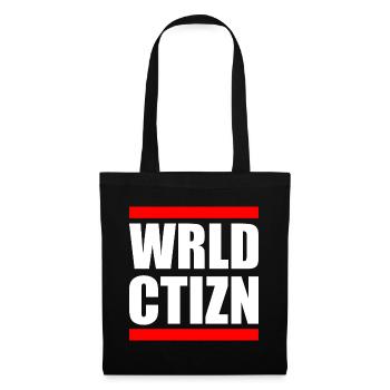 Wrld ctizn - world citizen - Sac en tissu - noir - Devant