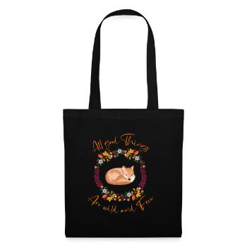 Fox, Wild And Free - Tote Bag - black - Front