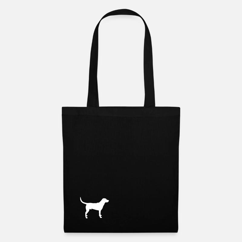 Labrador Chien blanc - Sac en tissu - noir