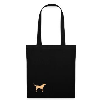 Labrador Hund – orange sand - Stoffbeutel - Schwarz - Vorne