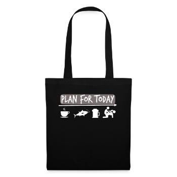 Plan for Today - Fishing Fishing - Gift Angler - Tote Bag - black - Front