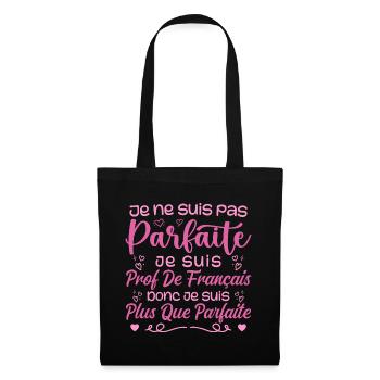 Je Suis Prof de Français - Sac en tissu - noir - Devant