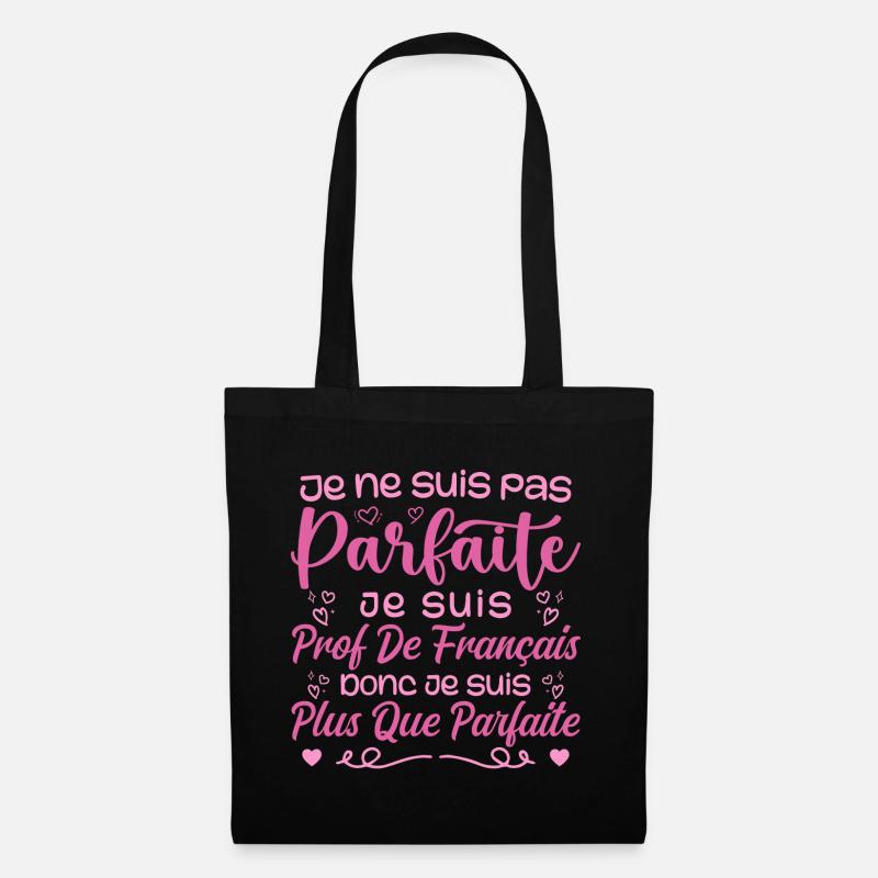 Je Suis Prof de Français - Sac en tissu - noir