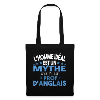 Prof d'anglais professeur cadeau humour homme - Sac en tissu - noir - Devant