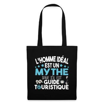 Guide touristique touriste cadeau métier humour - Sac en tissu - noir - Devant