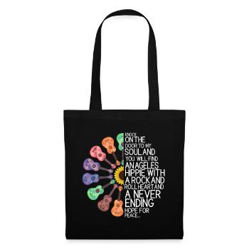 Peace Hope Hippie Guitar Hope - Tote Bag - black - Front