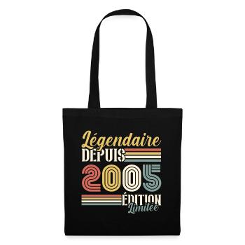 Légendaire Depuis 2005 - Sac en tissu - noir - Devant
