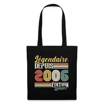 Légendaire Depuis 2006 - Sac en tissu - noir - Devant