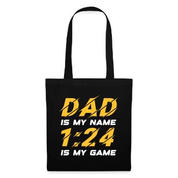 Papa est mon nom 1:24 est mon jeu Slot Car Racing - Sac en tissu - noir - Devant
