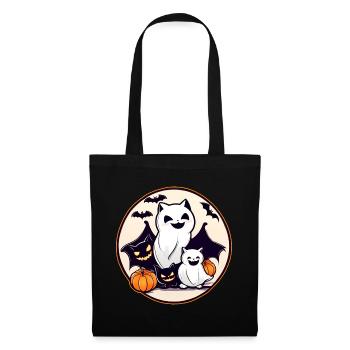 Mignons monstres d’Halloween - Sac en tissu - noir - Devant
