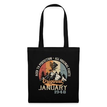 76 ans de grandeur depuis janvier 1948 - Sac en tissu - noir - Devant