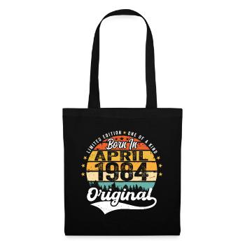 April 1984 Birthday Gift April 1984 Vintage - Tote Bag - black - Front